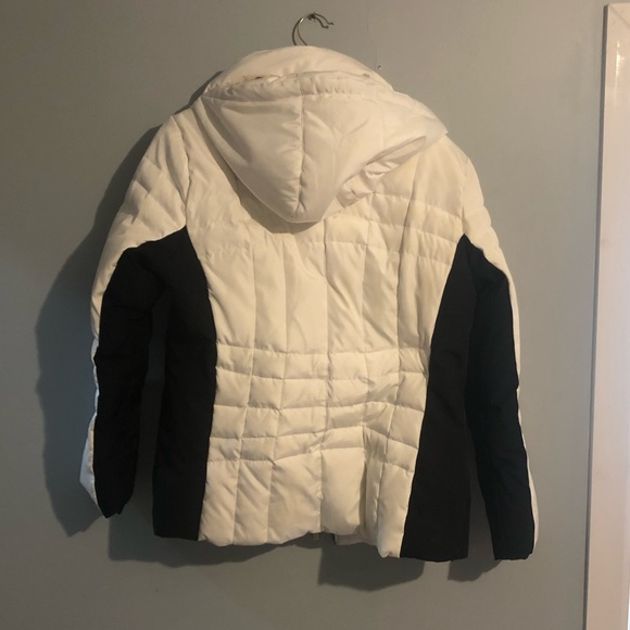 Calvin Klein white duck down water fowl feathers winter jacket size large - Picture 2 of 9